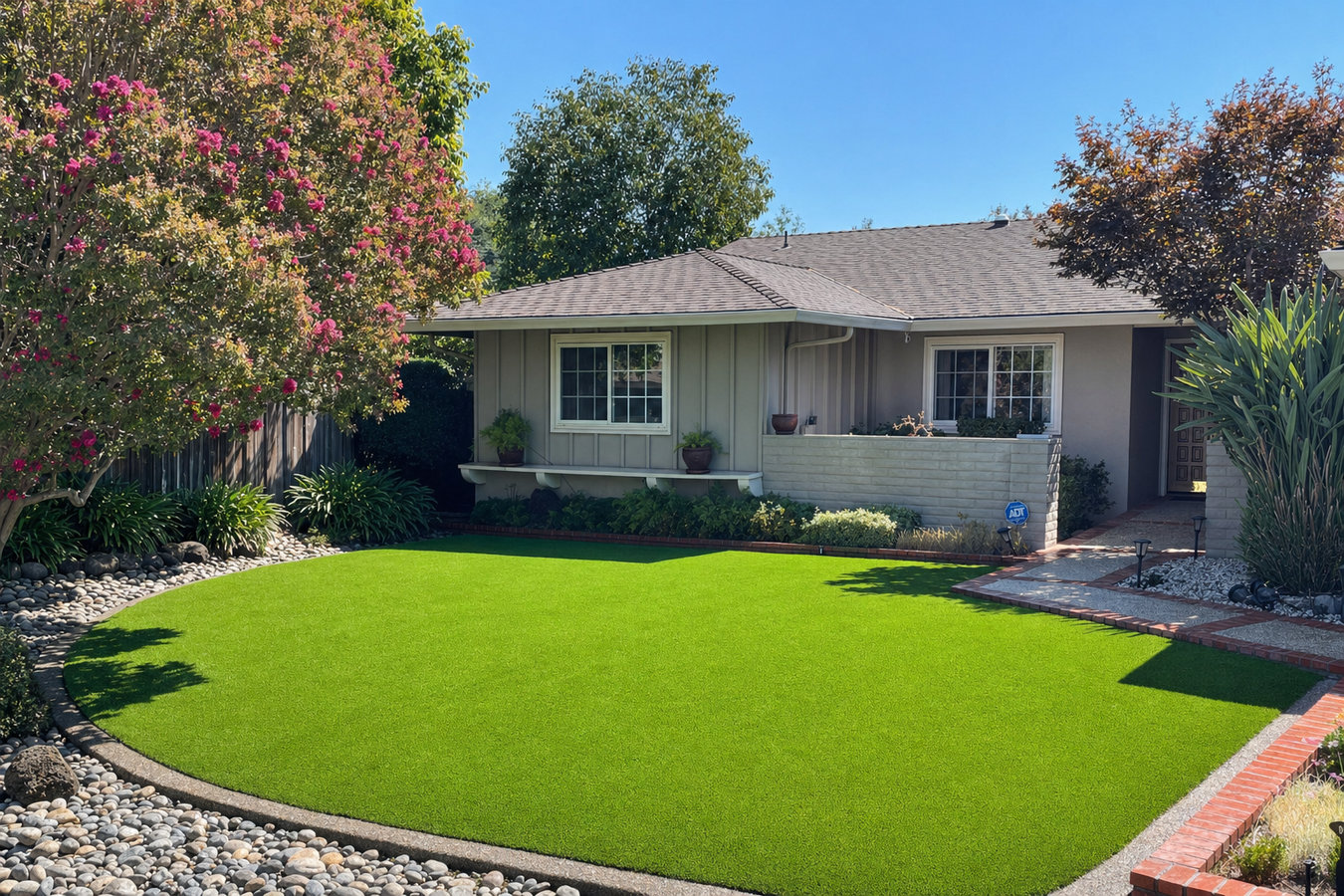 Residential turf installation