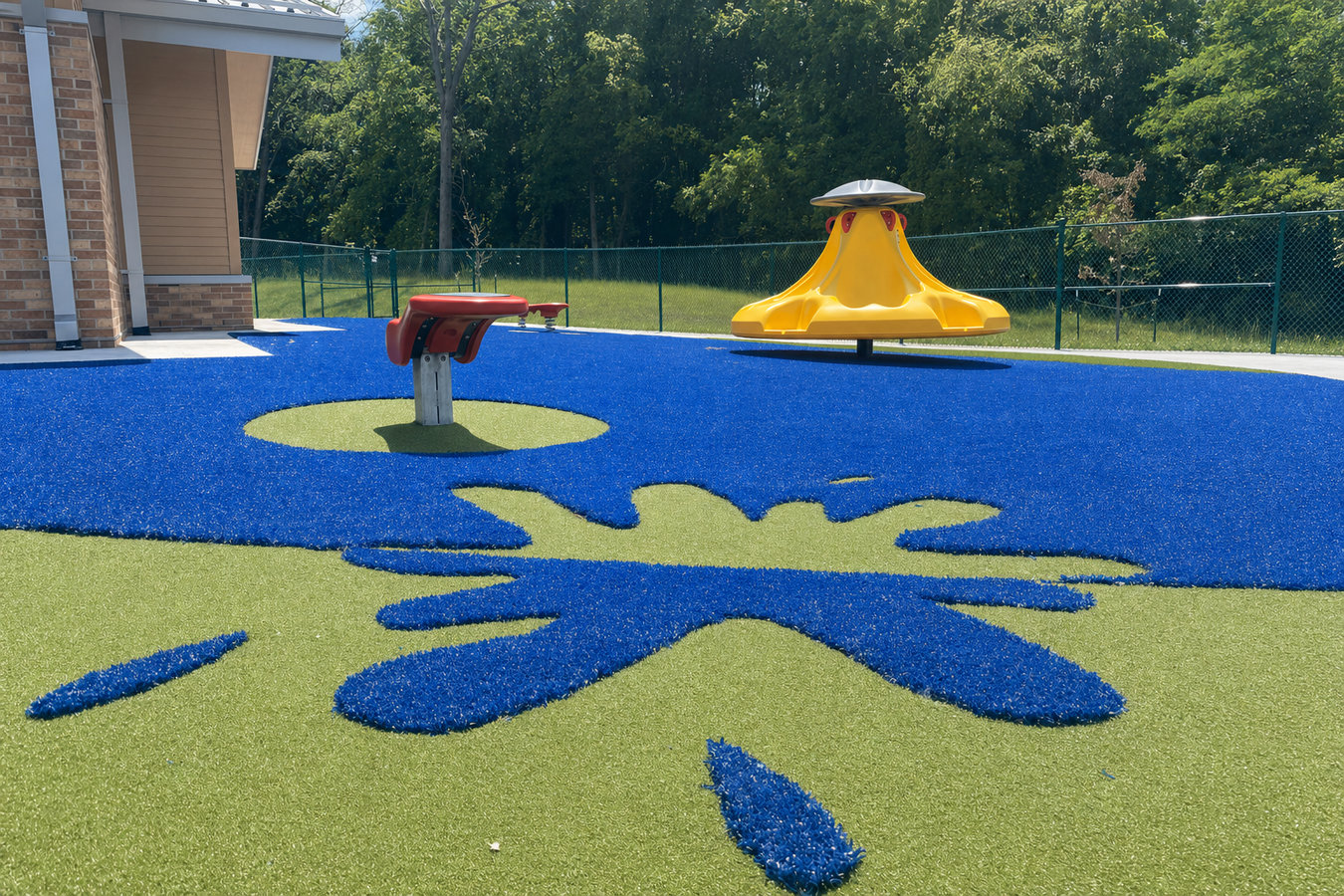 Turf for playgrounds